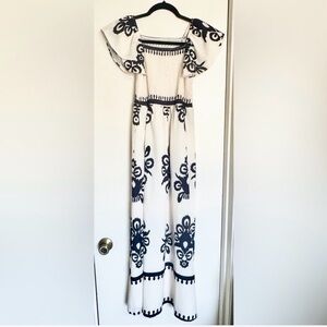 BRAND NWT SHEIN Black and White Floral Midi Dress size Medium